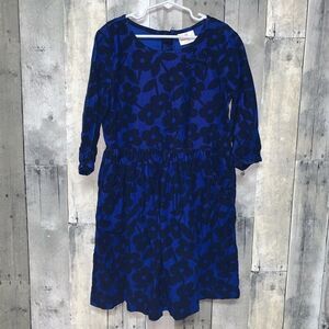 Hanna Andersson Blue Floral Dress Sz 130‎ (8)
